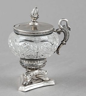 Marmalade jar with silver mount