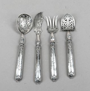 Four serving pieces, France, c.
