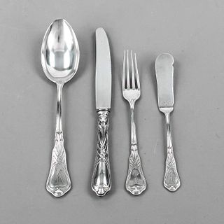 24 pieces Art Nouveau cutlery,
