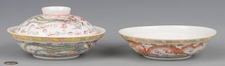 2 Chinese Porcelain Dragon Bowls