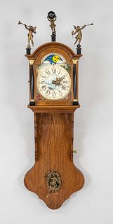 Half-case oak clock, 2nd half