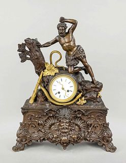 Bronze table clock in Empire s