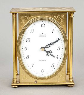Table clock brass, Junghans el