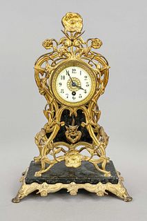 Art Nouveau table clock, gilde