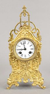 Table clock made of brass in t