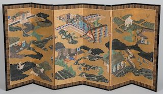 Japanese Gold Leaf Screen, Edo period