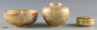 3 Japanese Satsuma Porcelain Items