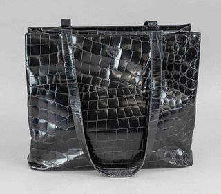 Joop, Vintage Tote Bag, shiny black