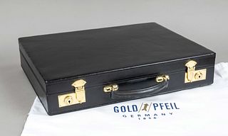 Goldpfeil, Vintage Briefcase, black