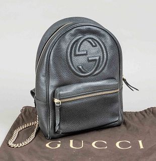 Gucci, Black Soho Chain Backpack, b