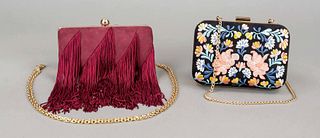 Two small evening bags, two hinged