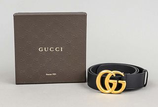 Gucci, ladies belt, black leather,