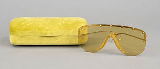 Gucci, sunglasses, rimless gold-col