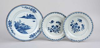3 Chinese export plates, China, Qin