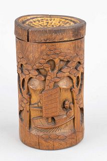 Bamboo lidded box, China, Qing dyna