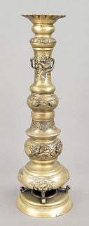 Brass candlestick, China, 20th c.,