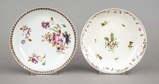 2 small export plates, Qing dynasty