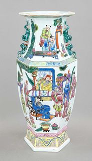 Large Hu vase famille rose, China,