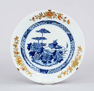 Export plate gold flowers, China, Q