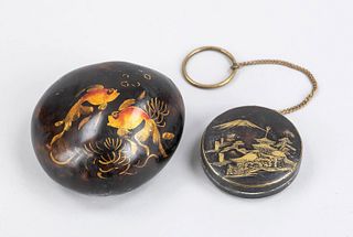 Paperweight and powder box, Japan a