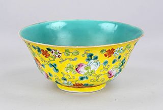 Famille jaune bowl, China, 20th cen
