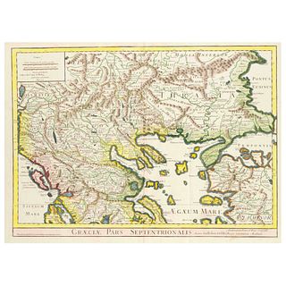 Historical map of Greece, ''Graecia