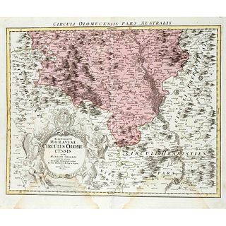 Historical map of Bohemia and Morav