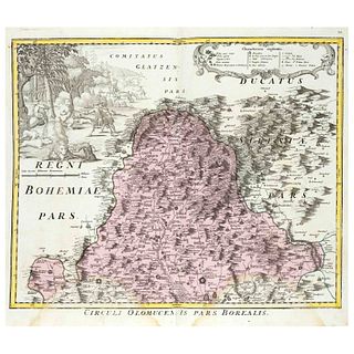 Historical map of Bohemia and Siles