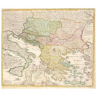 Historical map of southern Europe w