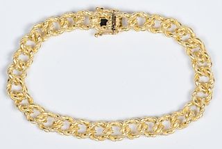 18K Italian Gold Link Bracelet