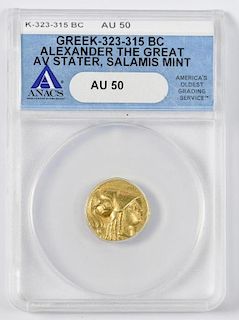 Alexander the Great AV Stater Coin, Salamis Mint