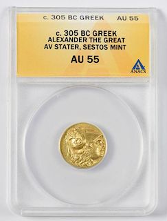 Alexander the Great AV Stater Coin, Sestos Mint