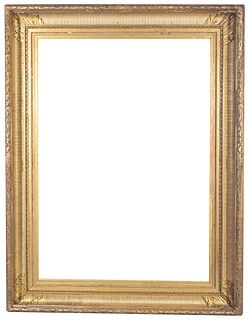 Monumental 19th C. Fluted Cove Frame. - 54 x 39.25