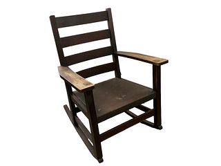 Arts and Crafts L & JG Stickley Rocking Chair Marked