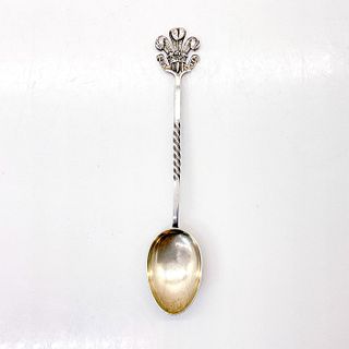 Sterling Silver Collectible Spoon, Ich Dien, Prince of Wales