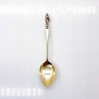 Sterling Silver Spoon, Man Holding Scroll