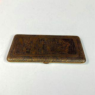 Vintage Brass Asian Cigarette Case