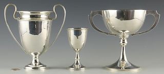 3 Sterling cups inc. Trophy Cups