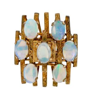 14K Yellow Gold and Opal Cocktail Ring