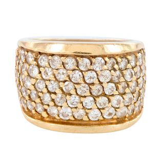 14K Yellow Gold 3ct Diamond Statement Ring
