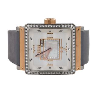 Roger Dubuis King Square Titanium, Rose Gold, Diamond Watch