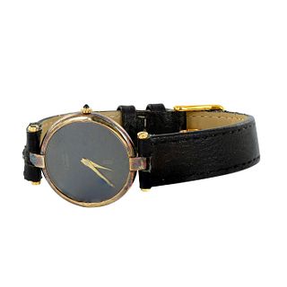 Must de Cartier Paris Vermeil 925 Argent Plaque Watch