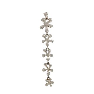 Tiffany & Co. 925 Sterling Silver Dripping Flowers Pendant