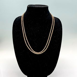Two Simple Gold Tone Necklace Cable Chains
