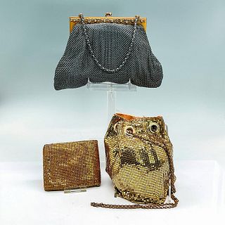 3pc Vintage Metal Mesh Handbags and Wallet