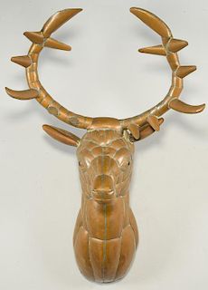 Sergio Bustamante Copper Elk Sculpture