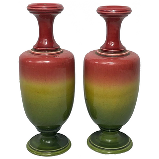 SMALL POTTERY ROUND VASES
