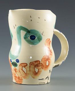 Picasso Ceramic Vessel "Visage Aux Cercles"
