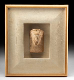 Greek Archaic Pottery Protome (Votive Head)