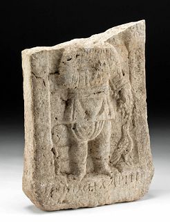 1st C. Roman Stone Stela w/ Greek Inscription